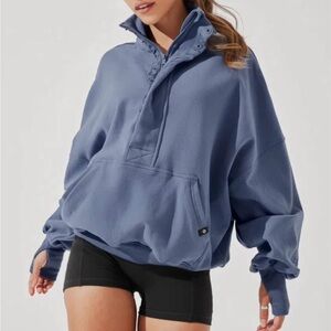 NWT Ooey Gooey Half Zip Sweater - Blue Dusk